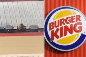 Hombre fue grabado bañándose completamente desnudo en uno de los tanques de agua de Burger King (+Video)