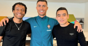 Juan Guillermo Cuadrado revolucionó las redes con fotografía junto a Cristiano Ronaldo y Joao Cancelo