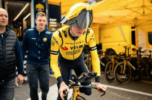 La UCI anuncia "una revisin" de sus reglas tras el estreno por Vingegaard de un nuevo casco aerodinmico