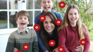 Retoques en la foto de Kate Middleton y sus hijos