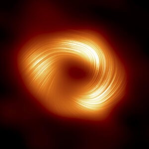 Nueva imagen de agujero negro en la Vía Láctea revela campos magnéticos