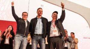 Pedro Sánchez respalda al nuevo secretario general del PSOE de Extremadura, Miguel Ángel Gallardo