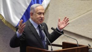 El primer ministro israelí, Binyamín Netanyahu, durante un debate en la Knesset el pasado lunes.