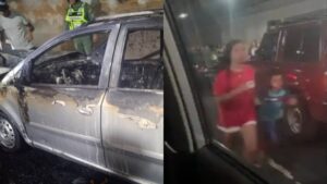 (VIDEO) Se incendió carro en el Boquerón I este Viernes Santo