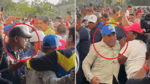 VIDEO: escoltas sudaron la gota gorda para que Maduro y "Cilita" pudieran llegar a pie a un mitin en Coro