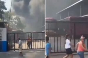 Voraz incendio destruyó más de 100 autobuses en un “cementerio” de TransAragua (+Videos)