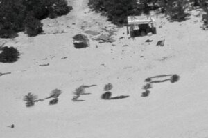 El mensaje gigantesco de "socorro" que salv a unos nufragos en una isla remota del Pacfico