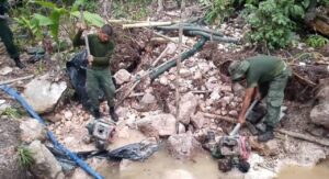 La Fuerza Armada desmantela un campamento de minería ilegal