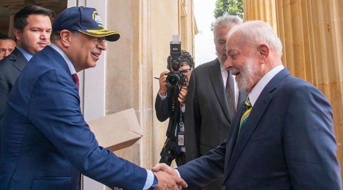 Lula y Petro se reúnen en el Palacio Presidencial de Colombia