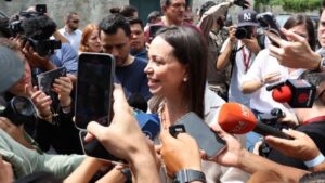 María Corina Machado reinició la movilización de sus seguidores