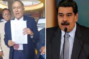 Militares retirados presentaron ante el CNE una impugnación contra la candidatura de Maduro por doble nacionalidad (+Video)
