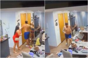 Niegan que hombre golpeando salvajemente a su pareja en un video sea hijo de Lula da Silva (+Imágenes sensibles)