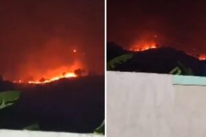 Se registró un incendio en la montaña Cerro Azul de Socopó en la noche de este #11Abr