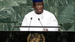 El presidente de Sierra Leona, Julius Maada Bio.