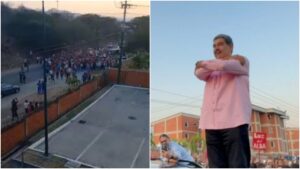 Comparan imágenes en plano cerrado y abierto de la visita de Maduro a Guatire (+Videos)