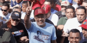 Jorge Rodríguez encabezó marcha contra las sanciones en Carabobo