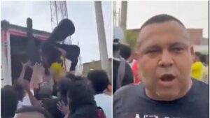 Robaron un camión con guitarras que había quedado varado en la Tasajera, video