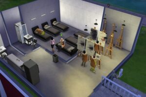 un jugador muestra el taller clandestino que creó en Los Sims con una crueldad digna del Medievo