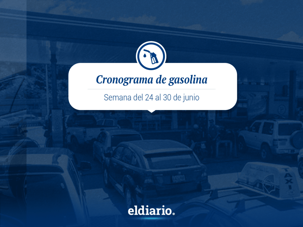 Así será el cronograma de distribución de gasolina del 24 al 30 de junio
