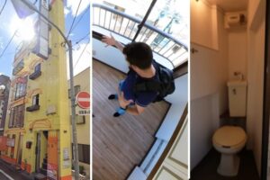 Así son los curiosos hogares triangulares de apenas 11 metros cuadrados que se han vuelto muy populares en Tokio (+Video +Detalles)