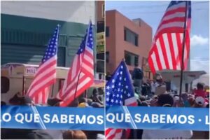 Cazadores de Fake News desmontaron la versión de que opositores usaron bandera de EEUU en concentración de Machado