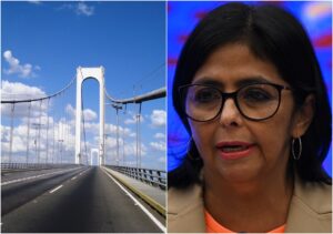 Delcy Rodríguez acusó a la oposición de tener un plan para derribar el puente sobre el río Orinoco y “causar zozobra” en la población