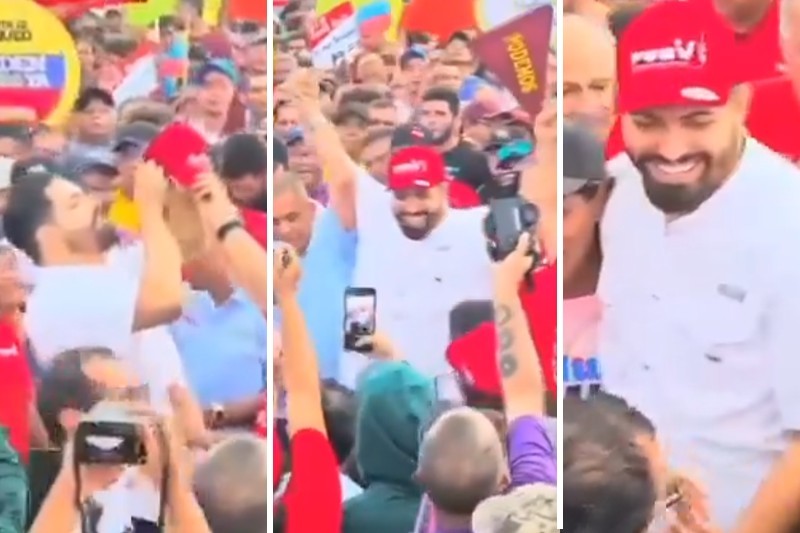 Diputado de AD judicializada se pasa a las filas del PSUV y Diosdado le pone la gorra roja (+Video)