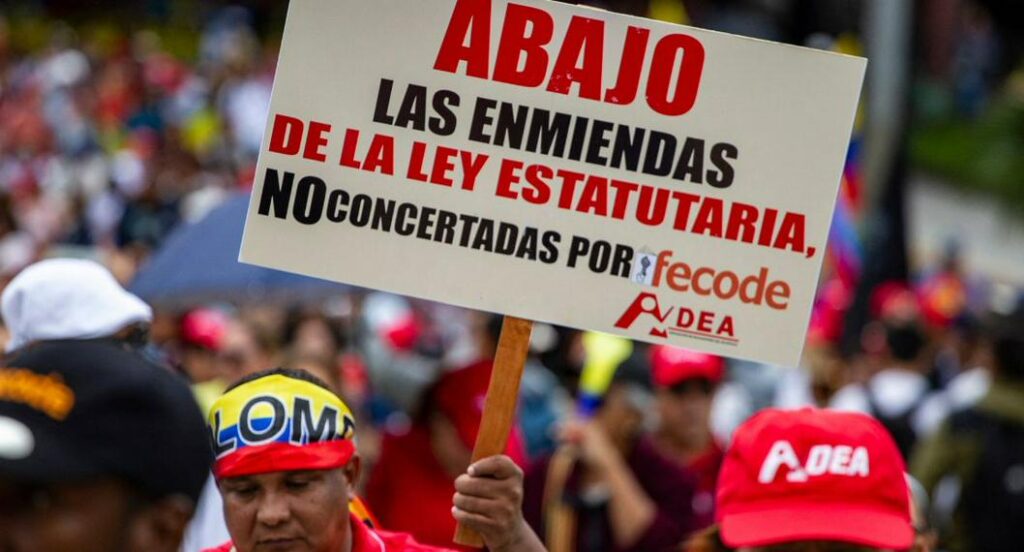 Fecode acabará con paro de maestros siempre y cuando se hunda la ley estatutaria