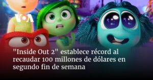 "Inside Out 2" establece récord al recaudar 100 millones de dólares en segundo fin de semana