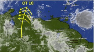 Onda tropical N° 10 pasa por el occidente del país