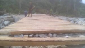Puente de madera colapsó en Mérida