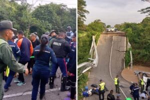 Un fallecido y tres heridos tras el colapso del puente entre los estados Falcón y Zulia este #14Jun (+Fotos)