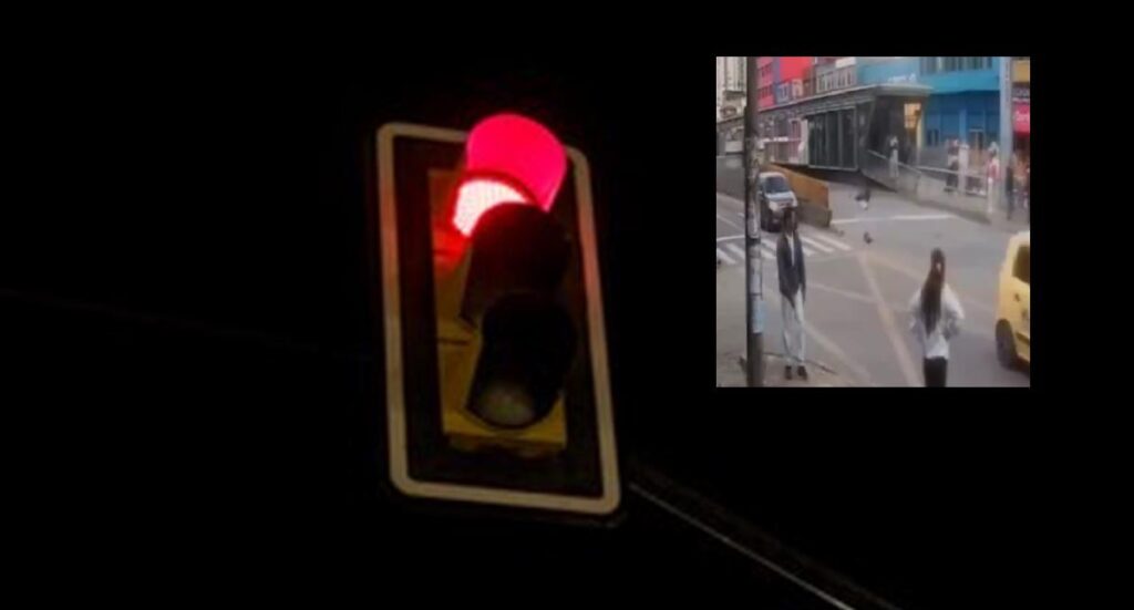 Video mujer atropellada por carro en sur de Bogotá tras pasarse semáforo