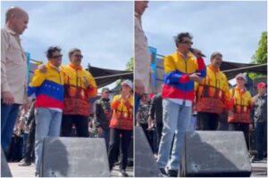 Bonny Cepeda le cantó a Maduro durante acto de campaña en Zulia (+Video)