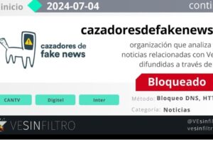 Censura en tiempo electoral: bloquean sitios web de Cazadores de Fake News y Espaja