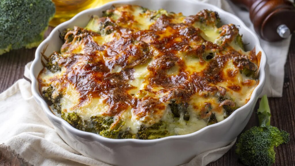 Coliflor y brócoli gratinada en freidora de aire, una receta fácil y rápida perfecta para colar la verdura