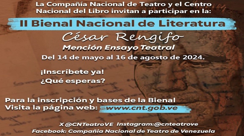 Convocatoria a la II Bienal Nacional de Literatura César Rengifo cierra el 16 de agosto