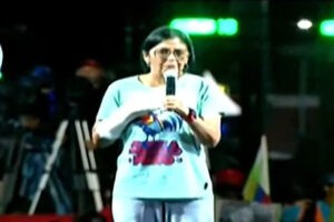 Delcy Rodríguez acompañó a Maduro en acto de campaña: "Estamos venciendo"