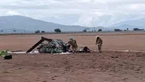 Desplome de helicóptero deja al menos cuatro heridos en Jalisco, México