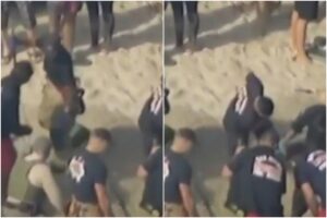 El enorme hueco en el que casi muere una adolescente en una playa de Estados Unidos (+Video)