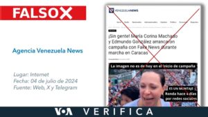 Es falso que María Corina Machado y Edmundo González iniciaron la campaña electoral “sin gente” y con “fake news”