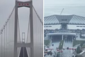 Este es el imponente puente en China con 24 kilómetros de largo que batió 10 récords mundiales (+Video)