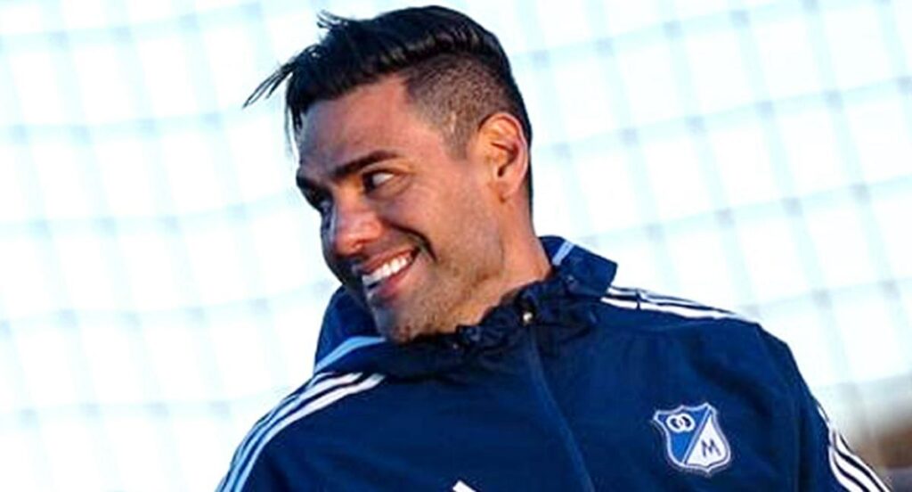 Falcao García hace guiño a River Plate en Argentina con camiseta de Millonarios