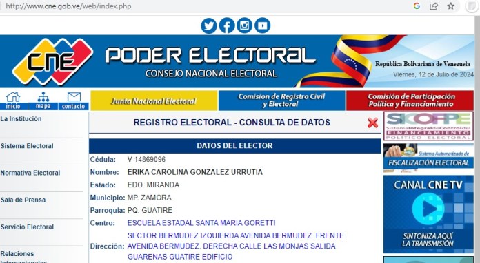 Hija de Edmundo González Urrutia pagó pr