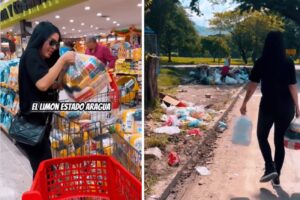 Jimena Araya regaló bolsas con comida a personas en situación de vulnerabilidad en El Limón, estado Aragua: “Bendecida para bendecir” (+Video)