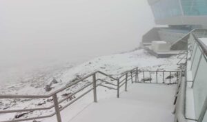 La espectacular nevada que se registró este 24 de Julio en Pico Espejo en Mérida