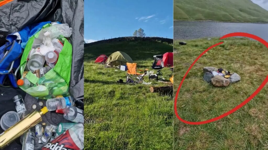 La triste imagen que han dejado unos campistas al pasar la noche en plena naturaleza y dejarlo todo patas arriba