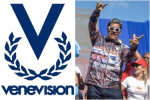 Maduro ignora el reclamo de Venevisión y continúa usando su fanfarria en actos de campaña (+Video)