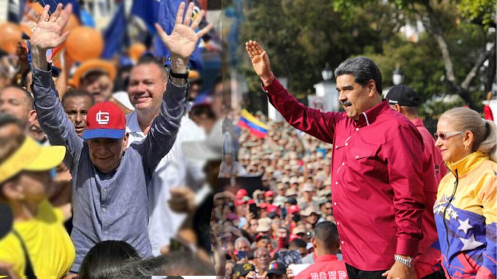 Maduro y Edmundo arrancan campaña con marchas en Caracas