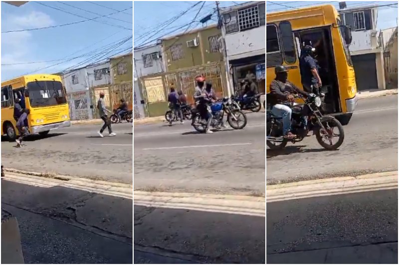 Motorizados encapuchados secuestraron autobús que trasladaba a opositores que iban a acto de Edmundo González en Maracaibo (+Video)